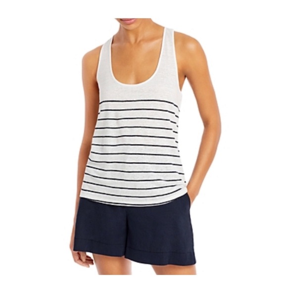 Vince Breton Striped Linen Blend Tank- XS,S - Picture 1 of 8